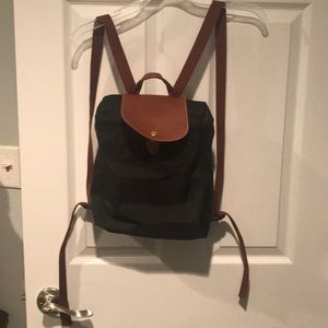 Longchamp black mini backpack used a few times